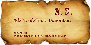 Mészáros Domonkos névjegykártya